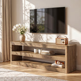 55" TV Stand for TVs up to 70", Farmhouse Entertainment Center with 3 Shelves 3