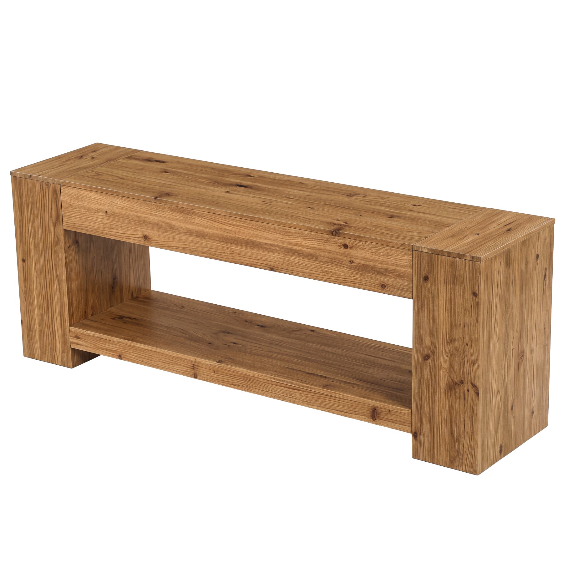 Tribesigns 63" Solid Wood TV Stand, Farmhouse Console for Living Room