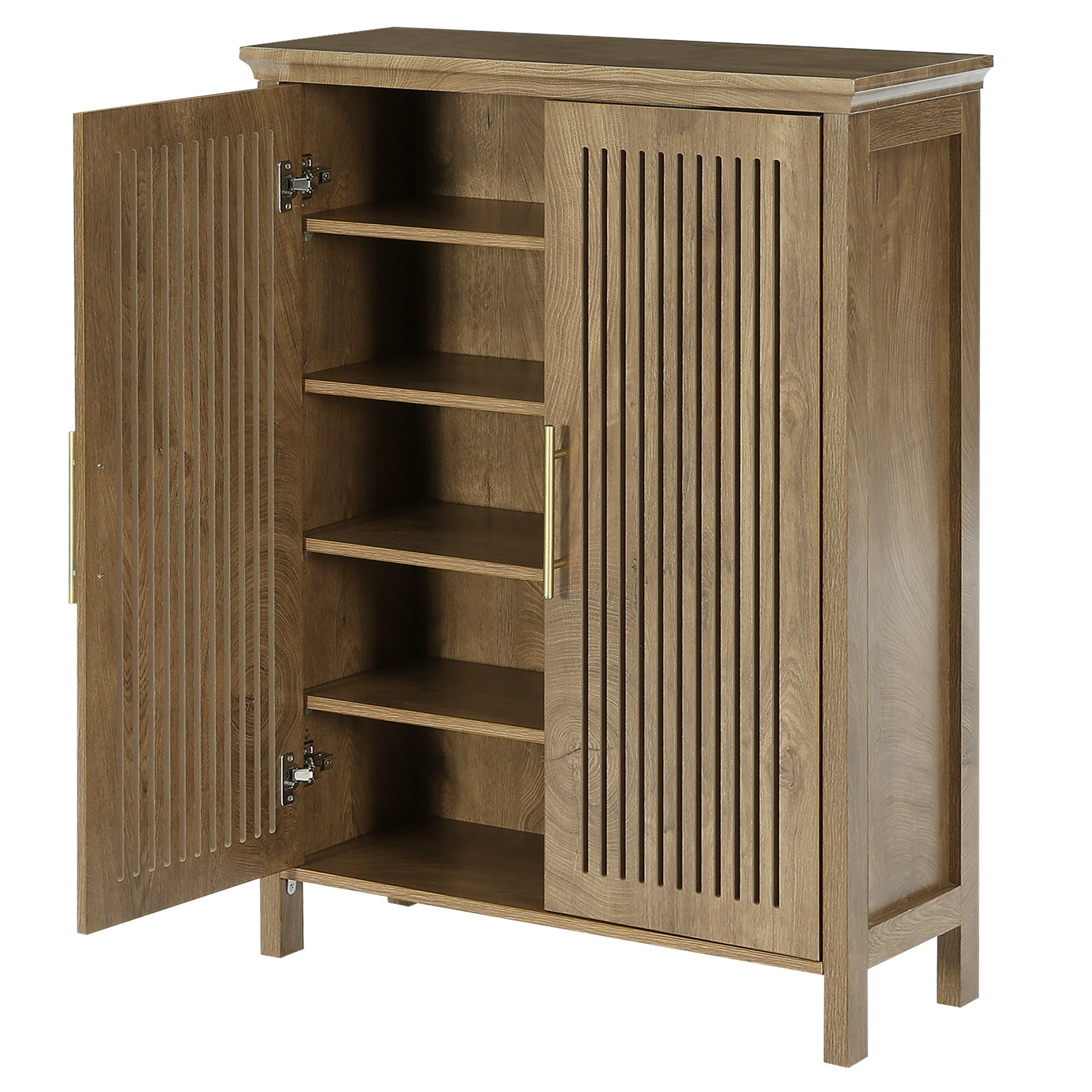Tribesigns 5-Tier Shoe Cabinet with Doors, Tall Entryway Shoe Storage