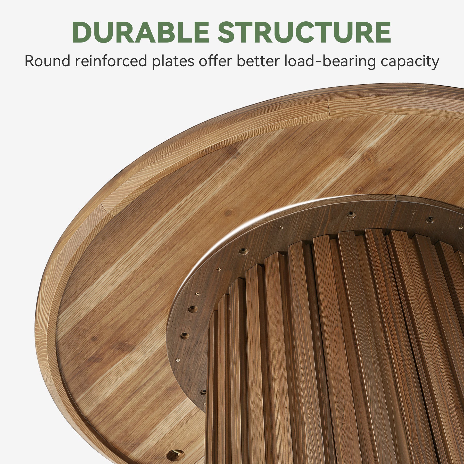 Tribesigns 47.24" Round Dining Table, Solid Wood Table for 4-6 People