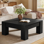 39" Farmhouse Square Coffee Table with Thick Legs
