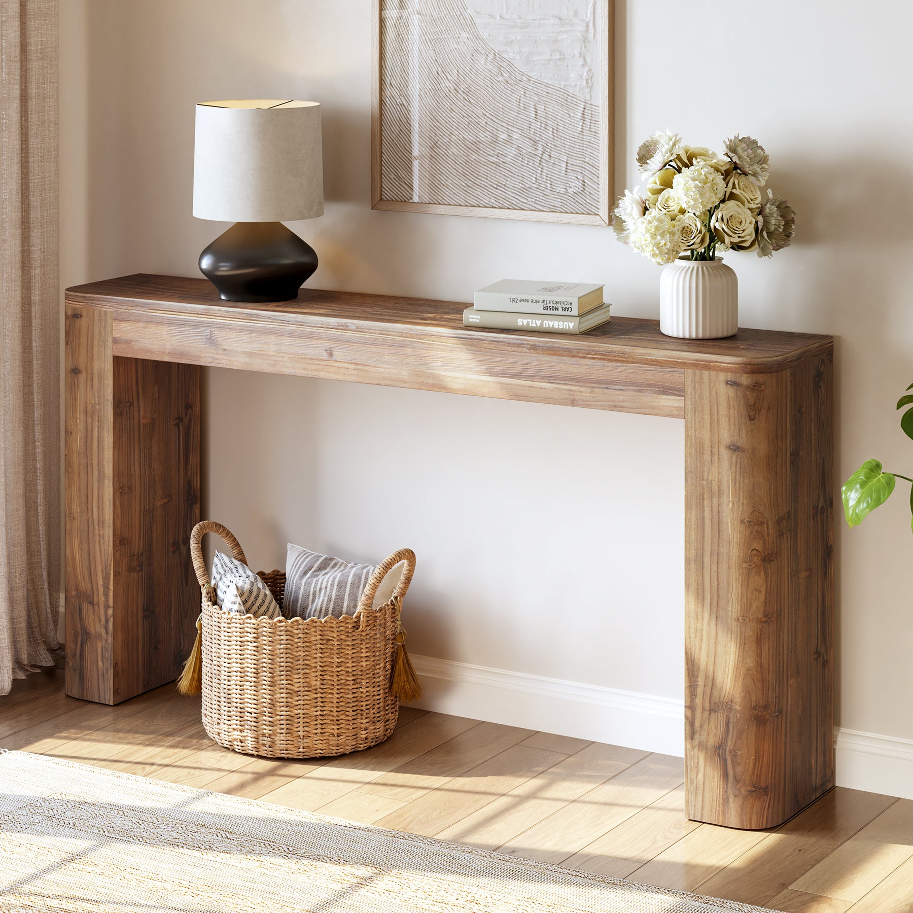 Solid Wood Console Table, 63