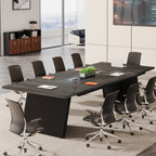 Conference Room Table, 8ft Office Meeting Desk with Cable Management