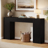 63" Console Table, Fluted Entryway Table Sofa Table Behind the Couch 3
