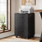 3-Drawer File Cabinet, Modern Rolling Printer Stand for Home Office