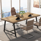 6FT Conference Table, 70.8” Executive Desk Office Computer Meeting Table 3