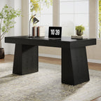 55" black modern executive desk#Color_Black