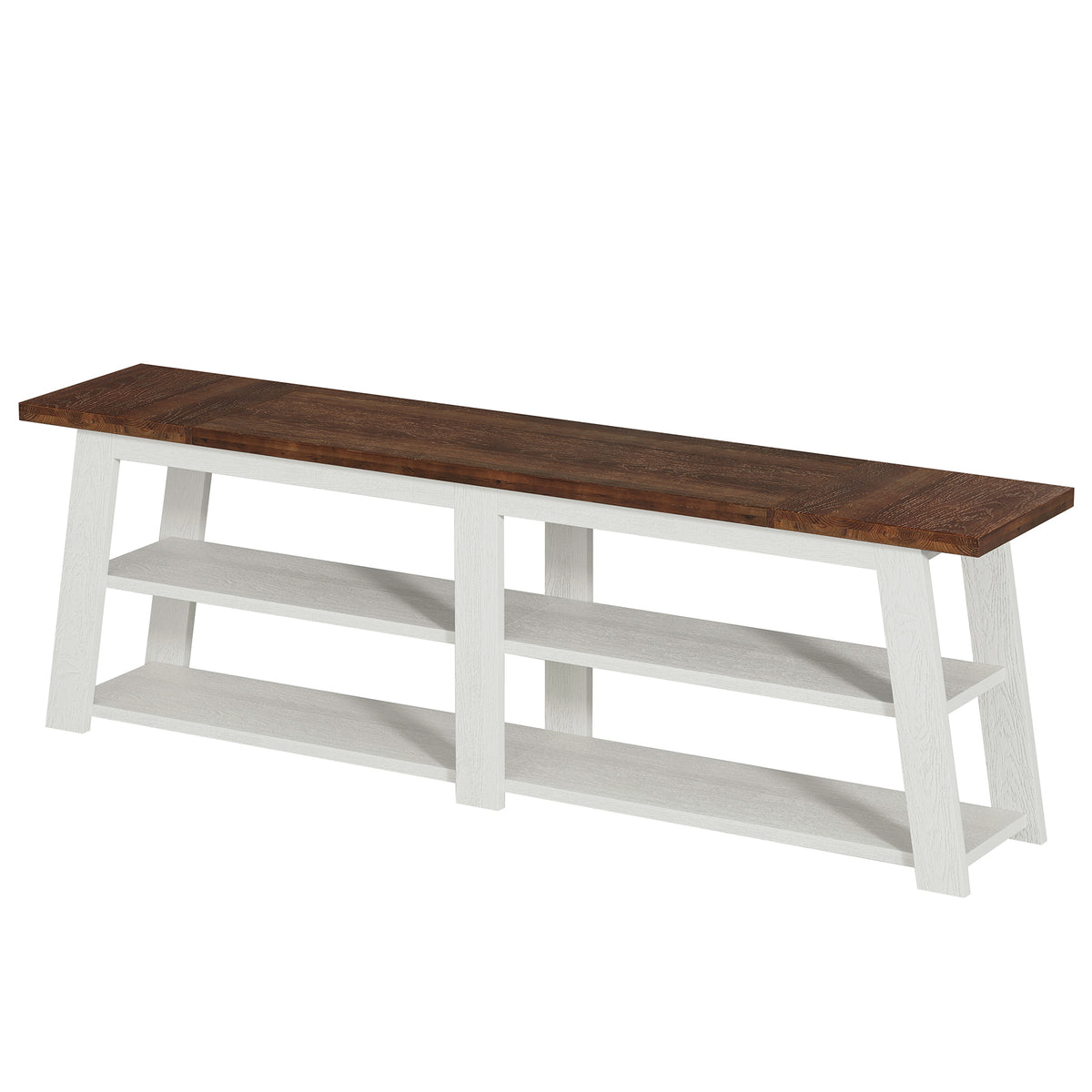 78.7" Solid Wood Console Table, 3-Tier Entryway Table, Sofa Table Behind Couch
