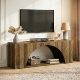 Tribesigns 63" Wood TV Stand, Media Console with Shelves for Living Room 3