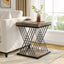 Square End Table, 2-Tier Side Table Modern Bedside Table