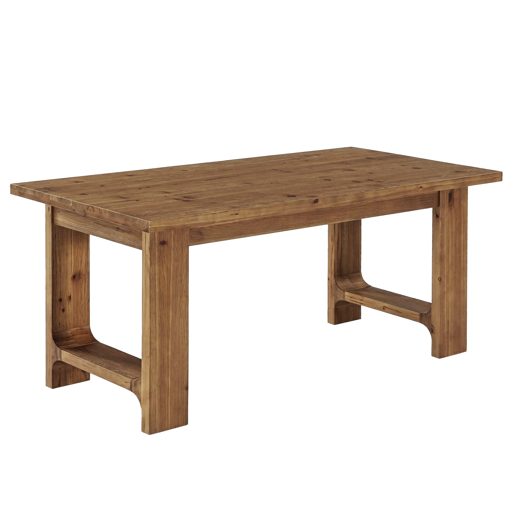 Tribesigns 63-Inch Solid Wood Dining Table with U-Shaped Legs, Farmhouse Kitchen Table for 6 People