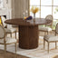 Round Dining Table, 47.24" Farmhouse Kitchen Table with Metal Base for 4