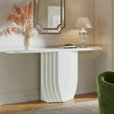 Modern Console Table, 63" Entryway Sofa Table with Geometric Base 3