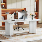 63" Executive Desk with Large Tabletop, Farmhouse Computer Desk for Home Office