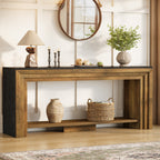 70.9" Console Table, 2-Tier Narrow Entryway Sofa Table with Storage