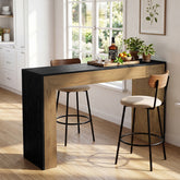63" Counter Height Bar Table, Modern Industrial High Top Dining Table with Sturdy Base for Kitchen or Home Bar 3
