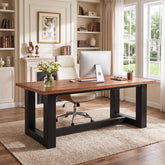 63" Solid Wood Executive Desk, Large Computer Desk Office Conference Desk 3