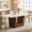 63" Dining Table for 4-6, Farmhouse Kitchen Dinner Table with Heavy-Duty Base
