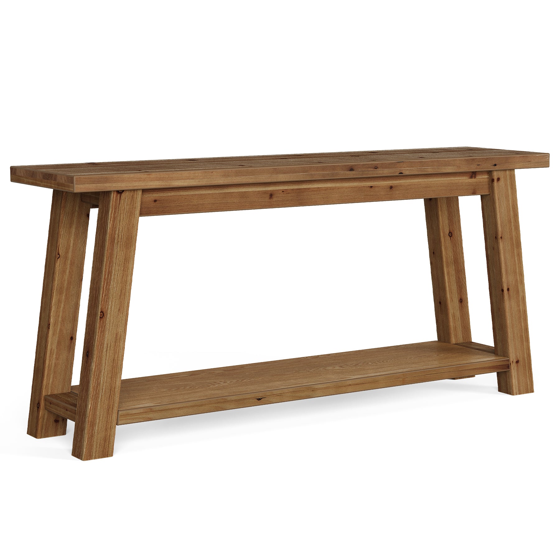 70.9" Solid Wood Console Table, Farmhouse Entryway Table for Living Room