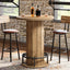 31" Bar Table, Round Bistro Pub Table with Footrest for Dining Coffee Cocktail(Only Table)