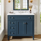 Modern Bathroom Vanity, 36" Bathroom Sink Vanity Cabinet with 3 Drawers