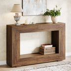 47.2" Console Table, Farmhouse 2-Tier Entryway Sofa Table