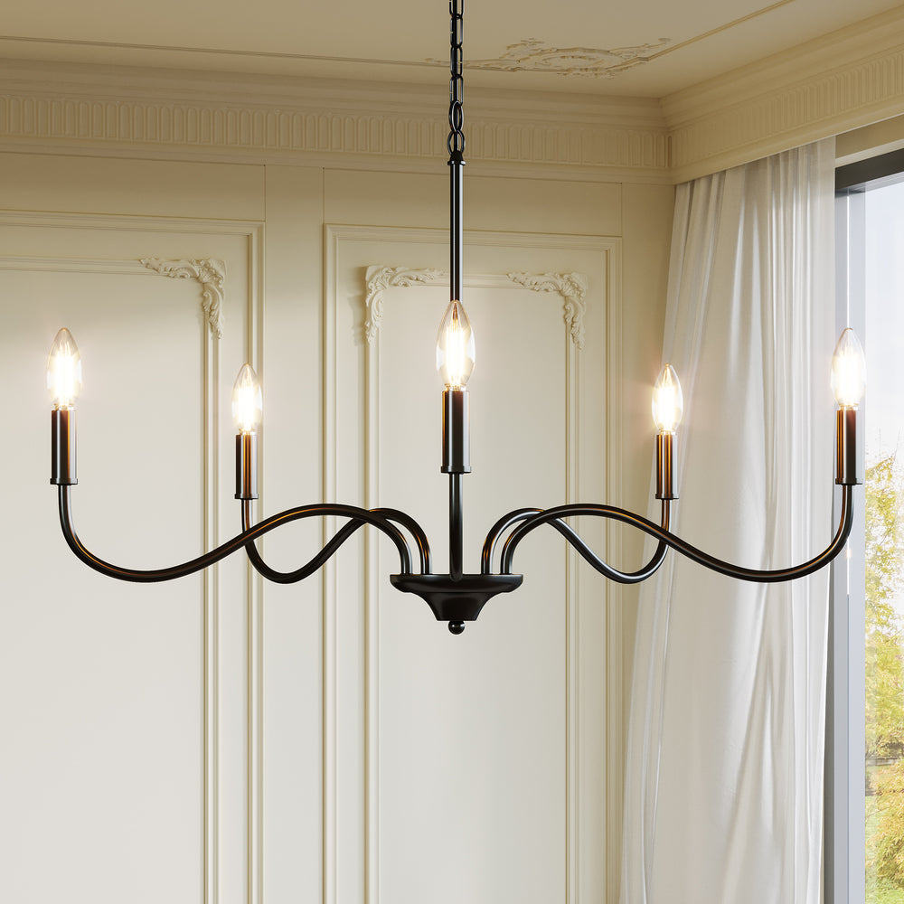 5-Light Chandelier, Modern Pendant Light Fixtures Industrial Lighting ...