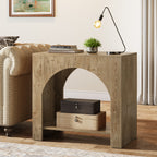 27" End Table, 2 Tier Square Side Table with Storage Shelf