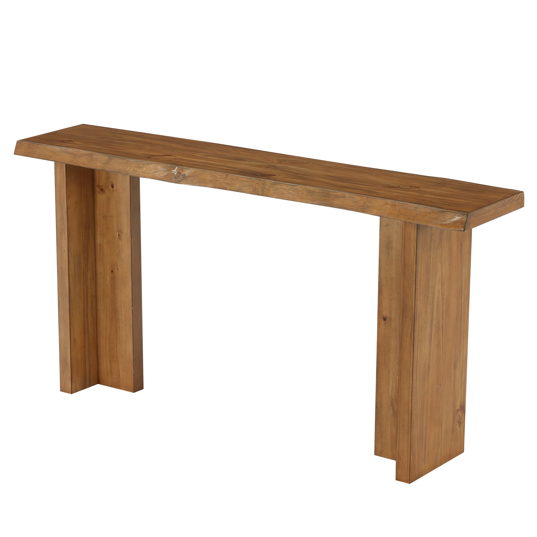 63" Solid Wood Console Table, Narrow Farmhouse Sofa Table for Entryway, Living Room