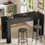 63" Long Bar Table, Rectangular Counter Height Pub Table with Sturdy Legs