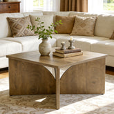 Tribesigns 31.5" Square Coffee Table, Farmhouse Accent Table for Living Room 3