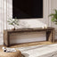 63" Solid Wood TV Stand for 65" TV, Farmhouse  Entertainment Center Low Media Console