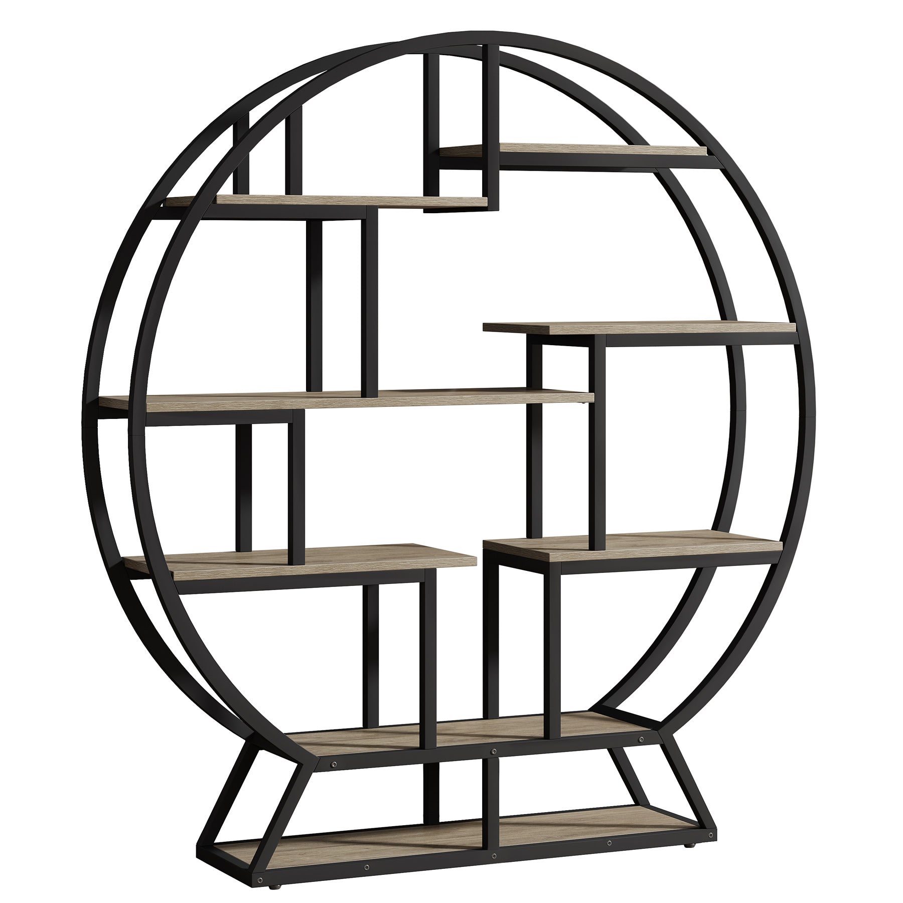 Round Plant Stand, 63" Flower Pot Plant Rack with 8 Shelves