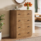 4-Drawer Chest Dresser, 39.4" Wooden Storage Cabinet Organizer 3
