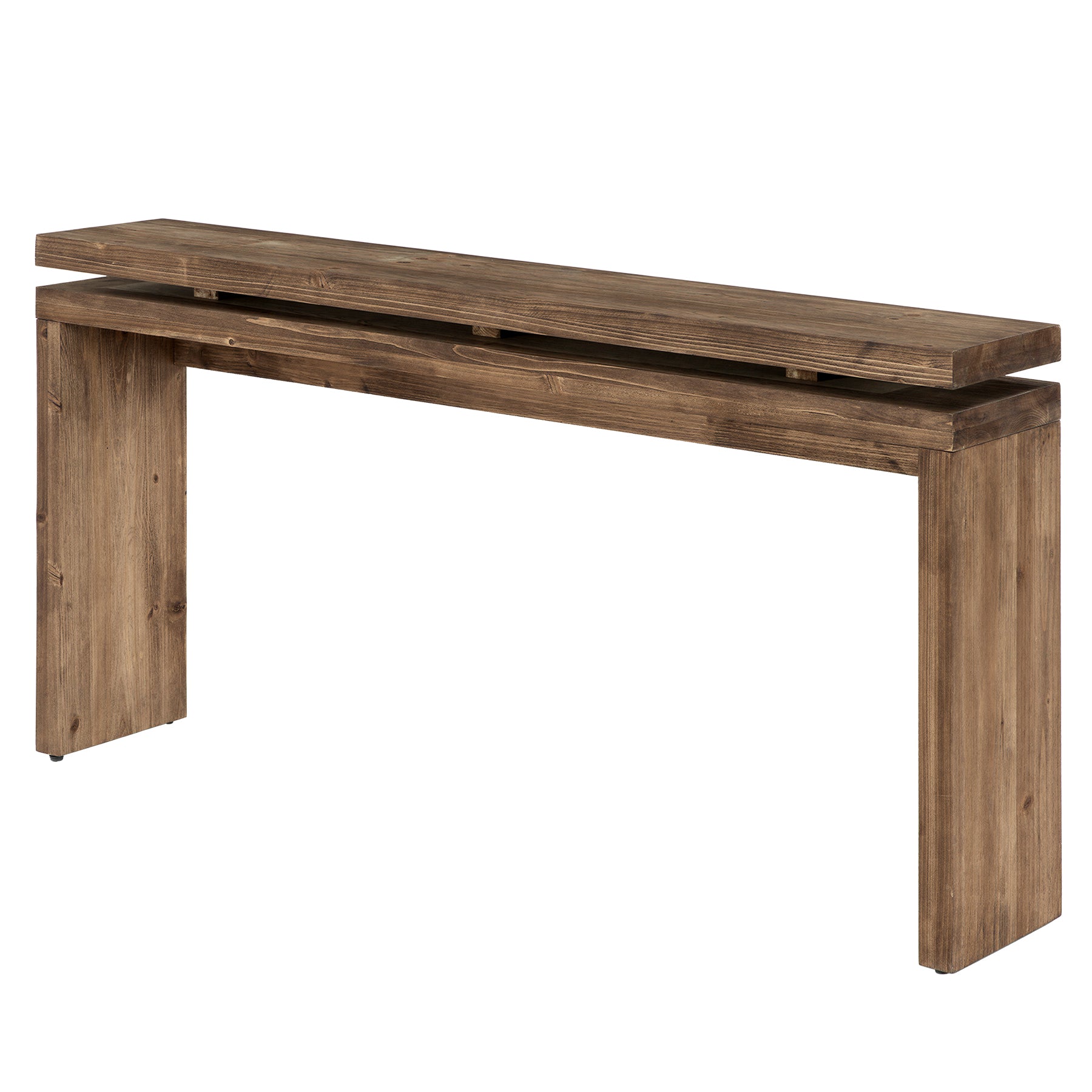 Solid Wood Console Table, 63" Farmhouse Sofa Table Behind Couch for Entryway