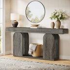 rustic gray console table
