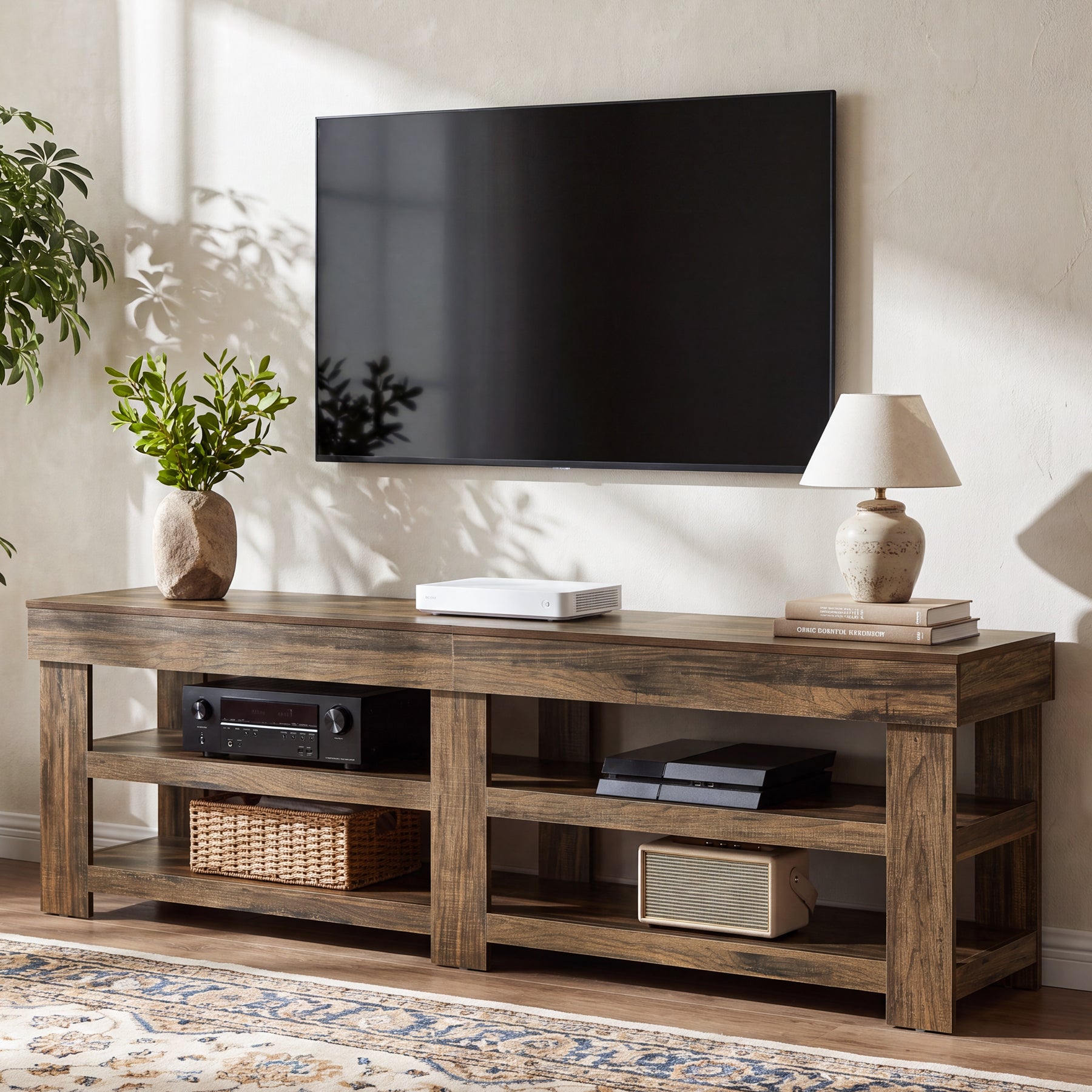 79" TV Stand for 75/85" TVs, Entertainment Center, Living Room, Large Media Console