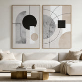 Large Wall Art Set of 2, 24x36 Framed Canvas Wall Decor for Living Room 3