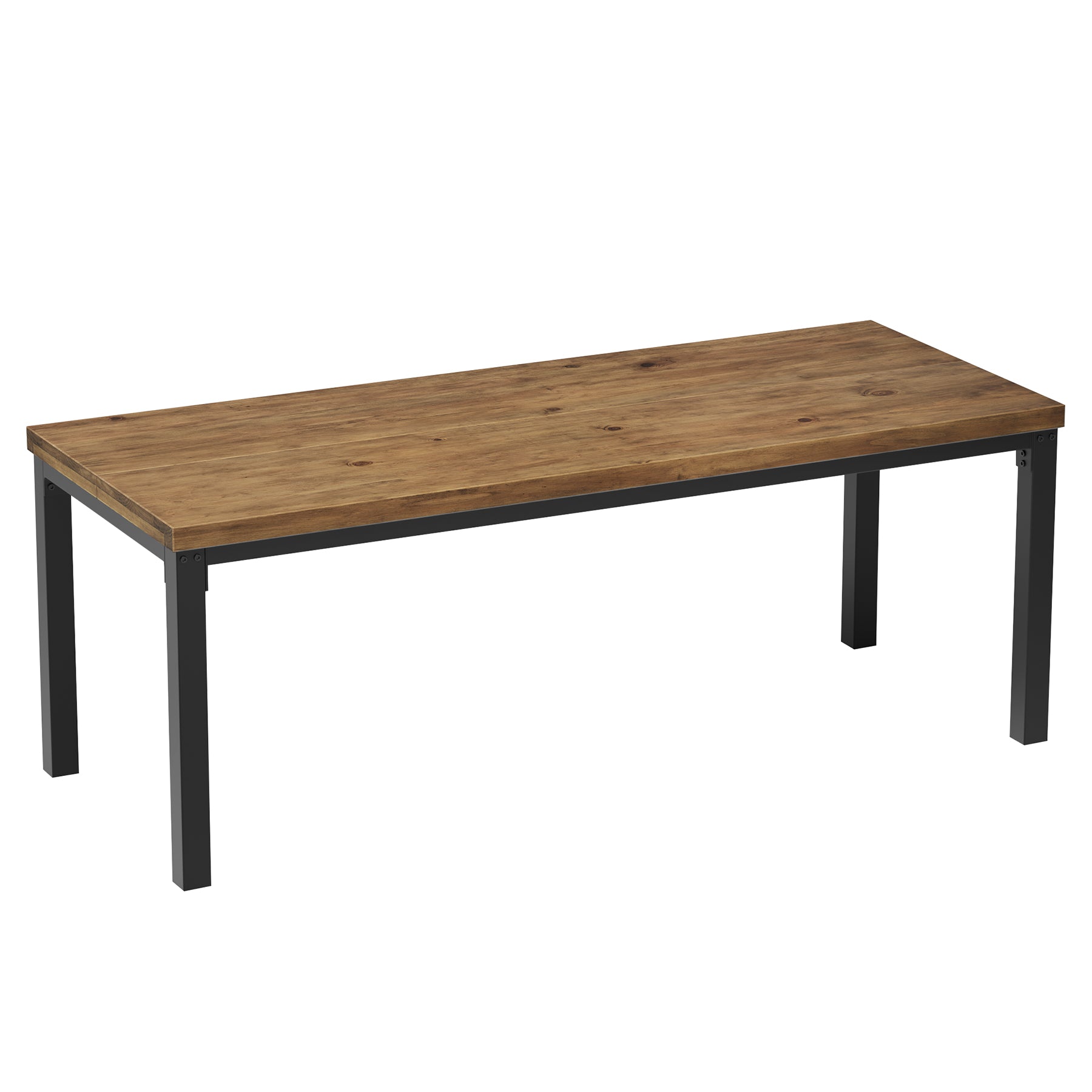 70.9" Solid Wood Dining Table, Farmhouse Kitchen Table with Thick Tabletop for 4-8 People