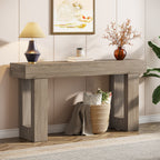 Wooden Sofa Table, 63-Inch Modern Console Table For Living Room