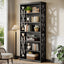 71" Wooden Bookshelf, 6-Tier Freestanding Bookcase Display Shelves