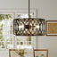 13" Pendant Lights, 2-Light Modern Chandelier with Adjustable Height