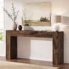 63" Wood Console Table, Farmhouse Sofa Table Entryway Table