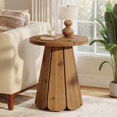 Tribesigns 19.69" Small Round End Table, Mid Century Accent Table for Living Room 3