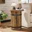 25.6" Tall End Table, Round Side Table Nightstand with Sturdy Base