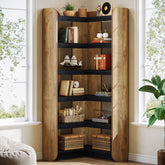 6-Tier Corner Bookshelf, 70.9" Bookcase Display Rack with Open Shelves 3
