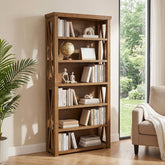 72" Tall Bookshelf, 6-Tier Solid Wood Bookcase with Open Shelves 3