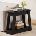2-Tier End Table, Small Side Table With 2 Storage Shelves for Living Room