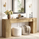 79" Extra Long Console Table, Narrow Sofa Table for Behind Couch, Fluted Entryway Table for Living Room & Hallway 3
