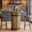 39.4" Bar Table, Round Bistro Pub Table for Kitchen